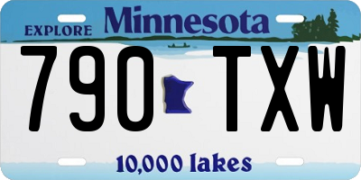 MN license plate 790TXW