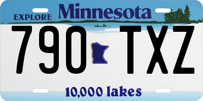 MN license plate 790TXZ