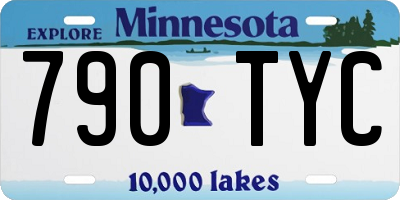 MN license plate 790TYC