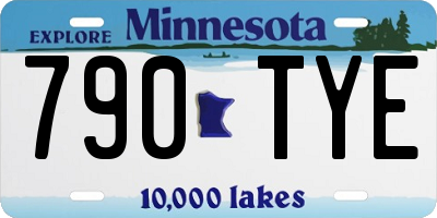 MN license plate 790TYE