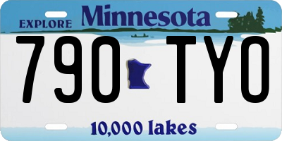 MN license plate 790TYO