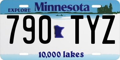 MN license plate 790TYZ