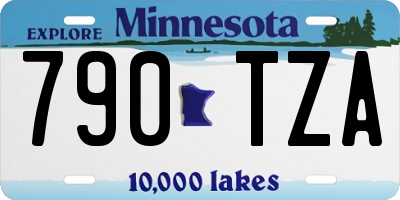 MN license plate 790TZA
