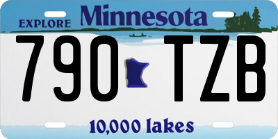 MN license plate 790TZB
