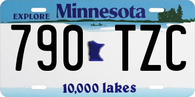MN license plate 790TZC