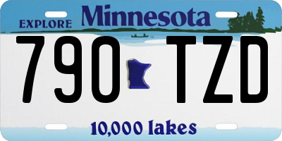 MN license plate 790TZD