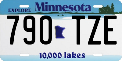 MN license plate 790TZE
