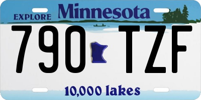 MN license plate 790TZF