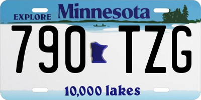 MN license plate 790TZG