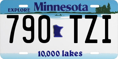 MN license plate 790TZI
