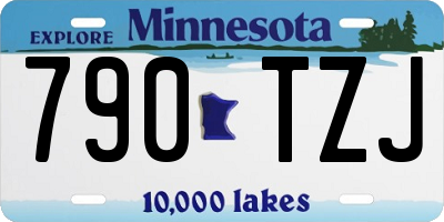 MN license plate 790TZJ
