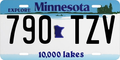 MN license plate 790TZV