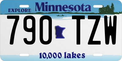 MN license plate 790TZW