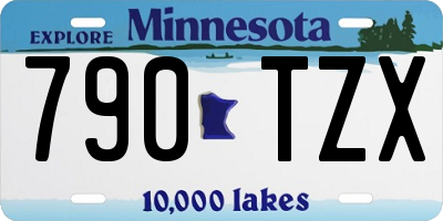 MN license plate 790TZX