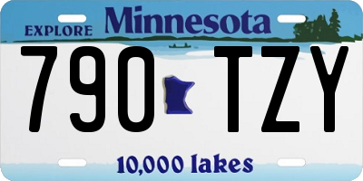 MN license plate 790TZY