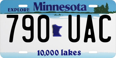 MN license plate 790UAC