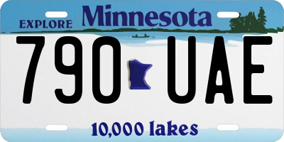 MN license plate 790UAE