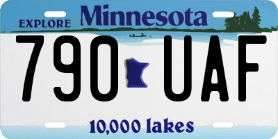 MN license plate 790UAF