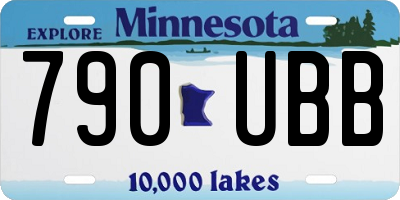 MN license plate 790UBB