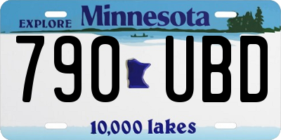 MN license plate 790UBD