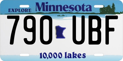 MN license plate 790UBF