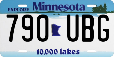 MN license plate 790UBG