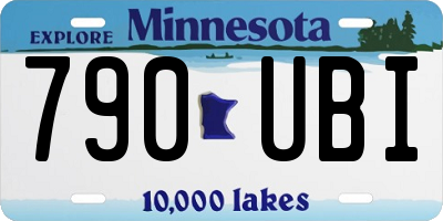 MN license plate 790UBI