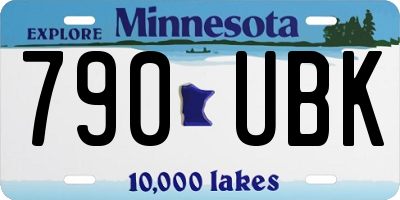 MN license plate 790UBK