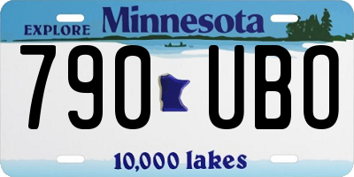 MN license plate 790UBO