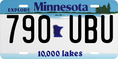 MN license plate 790UBU