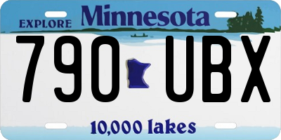 MN license plate 790UBX