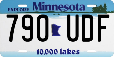MN license plate 790UDF