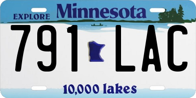 MN license plate 791LAC