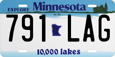 MN license plate 791LAG