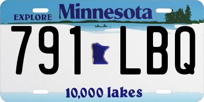 MN license plate 791LBQ