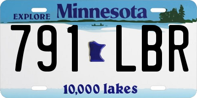 MN license plate 791LBR