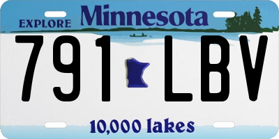MN license plate 791LBV