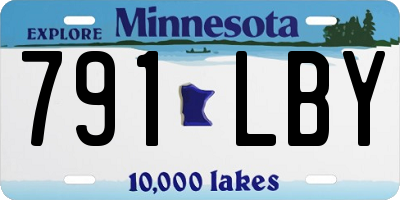 MN license plate 791LBY