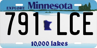 MN license plate 791LCE