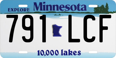 MN license plate 791LCF
