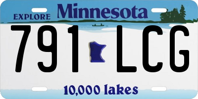 MN license plate 791LCG