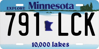 MN license plate 791LCK