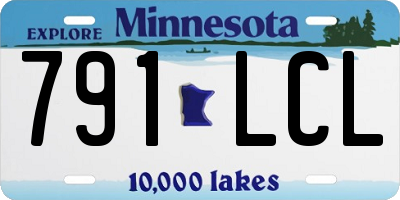 MN license plate 791LCL