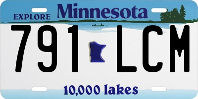 MN license plate 791LCM