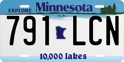 MN license plate 791LCN