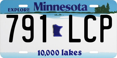 MN license plate 791LCP