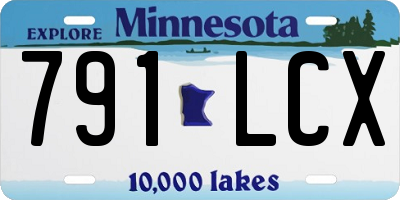MN license plate 791LCX
