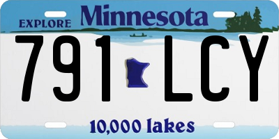 MN license plate 791LCY