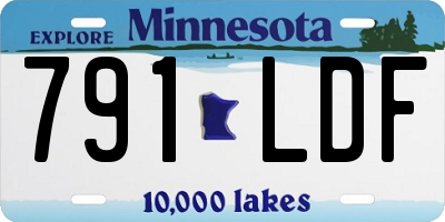 MN license plate 791LDF