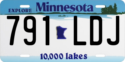 MN license plate 791LDJ